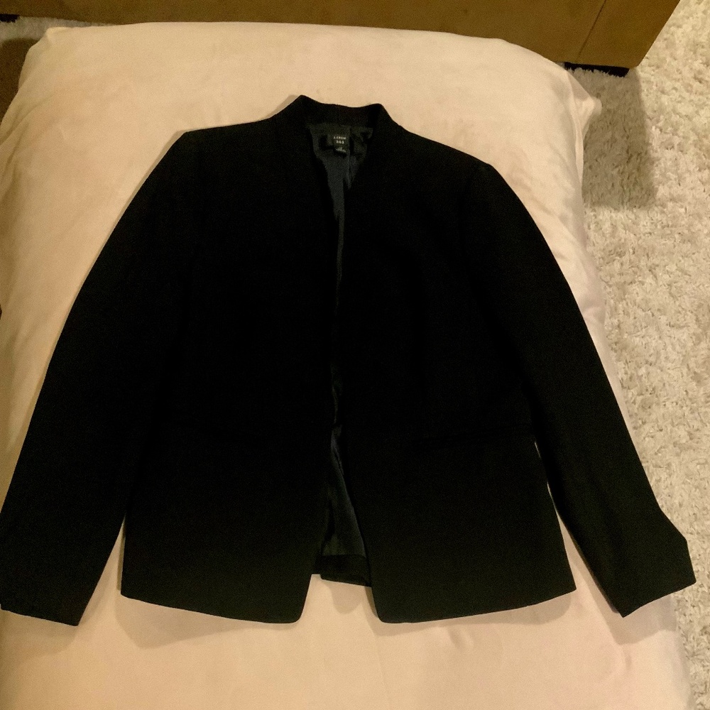 JCrew Black 12 365 Blazer in Stretch Twill Quality Minimalist Normcore Classic